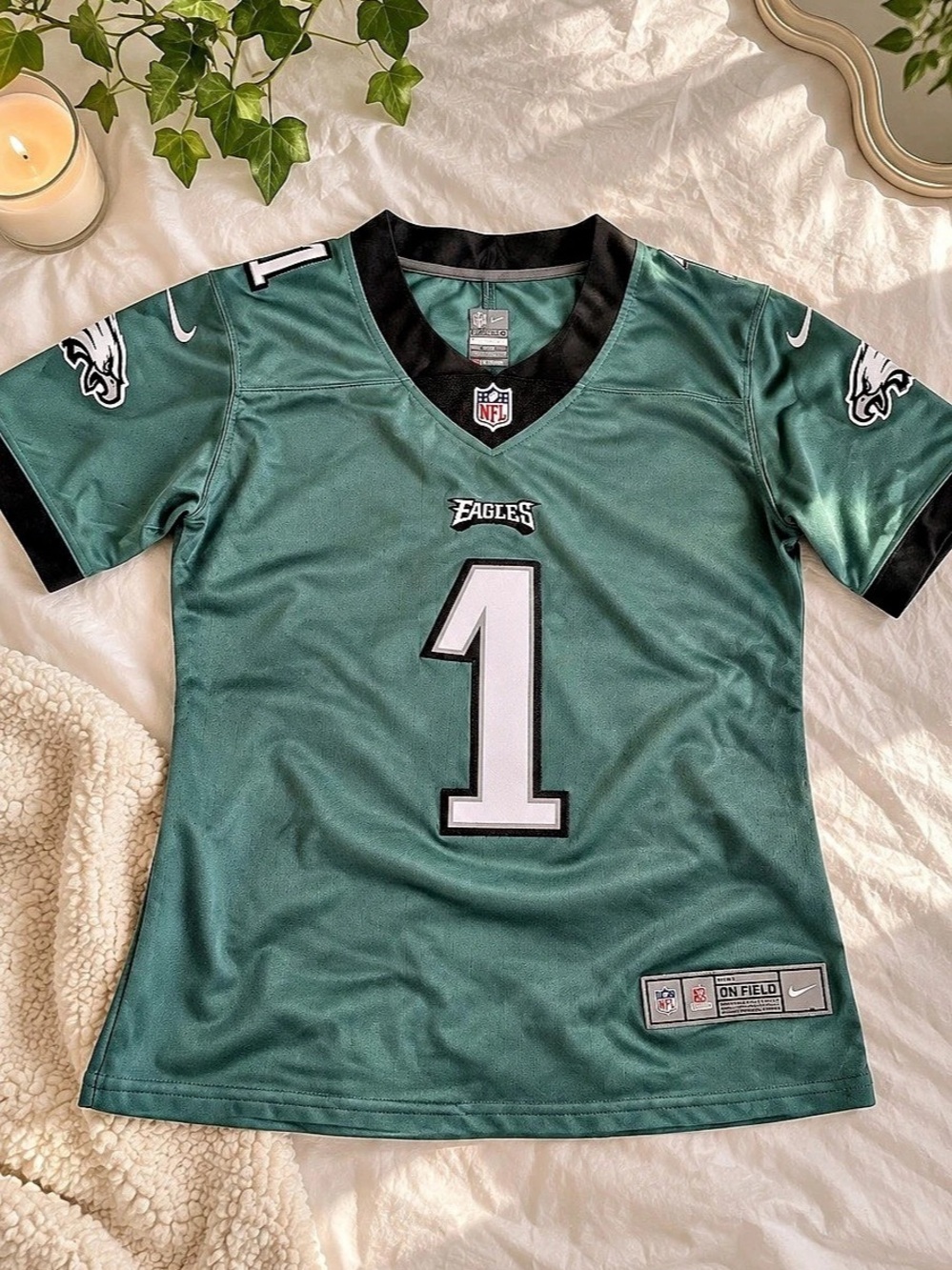 NFL Philadelphia Eagles #1 football jersey Green Football Jersey